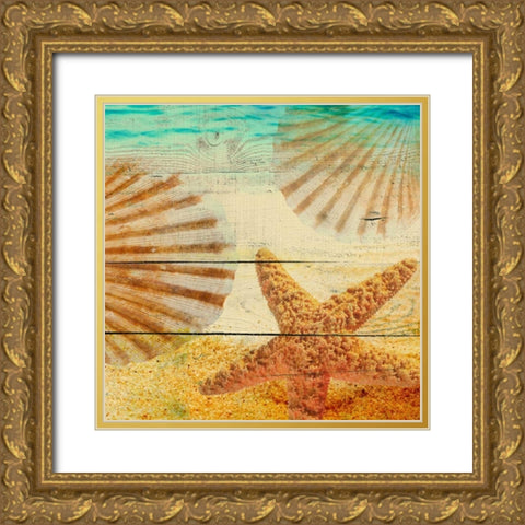 On Sandy Beach II Gold Ornate Wood Framed Art Print with Double Matting by Orlov, Irena