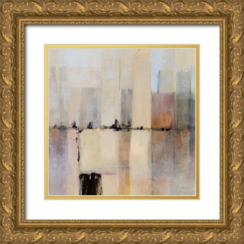 City Strata II Gold Ornate Wood Framed Art Print with Double Matting by Borges, Victoria