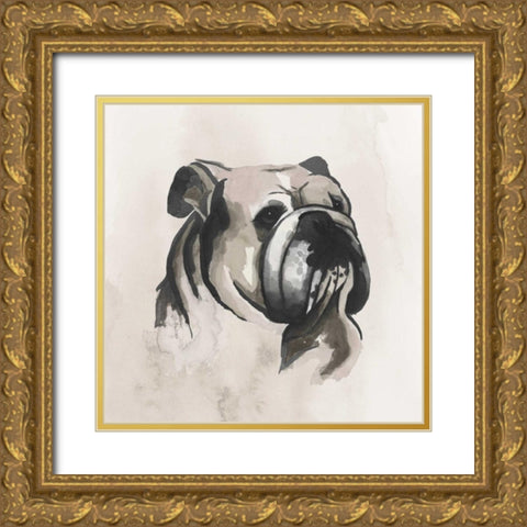 Inked Dogs III Gold Ornate Wood Framed Art Print with Double Matting by Popp, Grace