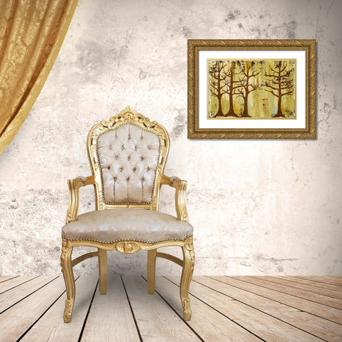 Early Spring Trees Gold Ornate Wood Framed Art Print with Double Matting by Avondet, Natalie