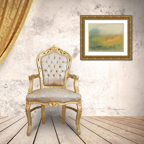 Hillside I Gold Ornate Wood Framed Art Print with Double Matting by Gordon, Sharon