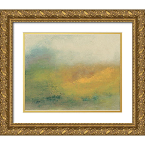 Hillside I Gold Ornate Wood Framed Art Print with Double Matting by Gordon, Sharon