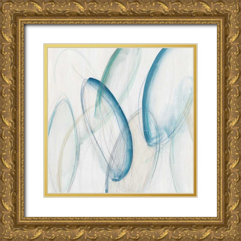 Discus I Gold Ornate Wood Framed Art Print with Double Matting by Vess, June Erica