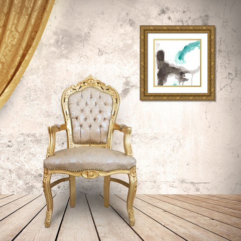 Direction Flow II Gold Ornate Wood Framed Art Print with Double Matting by Vess, June Erica