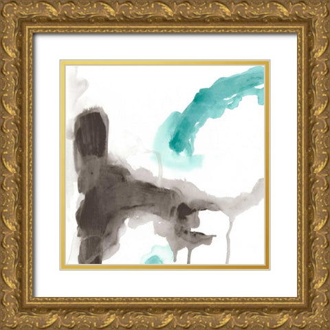 Direction Flow II Gold Ornate Wood Framed Art Print with Double Matting by Vess, June Erica