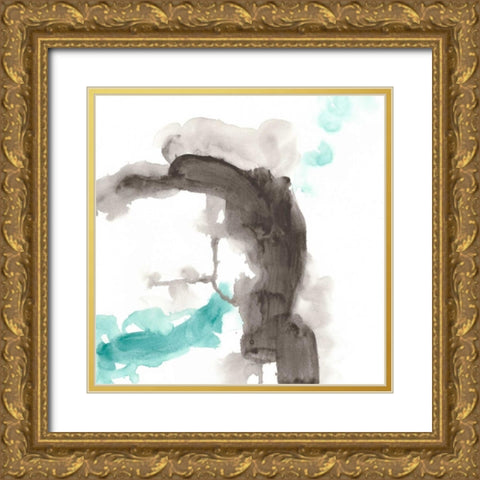 Direction Flow IV Gold Ornate Wood Framed Art Print with Double Matting by Vess, June Erica