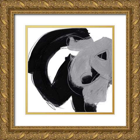 Monochrome I Gold Ornate Wood Framed Art Print with Double Matting by Vess, June Erica