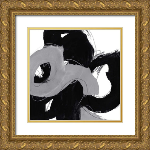Monochrome VI Gold Ornate Wood Framed Art Print with Double Matting by Vess, June Erica