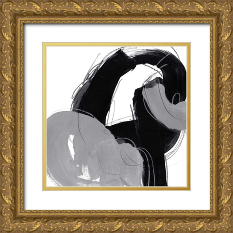 Monochrome IX Gold Ornate Wood Framed Art Print with Double Matting by Vess, June Erica