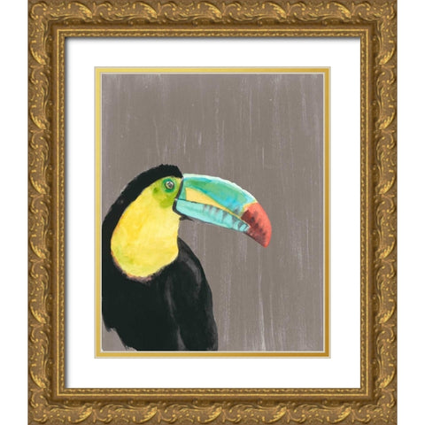 Vibrant Plumage I Gold Ornate Wood Framed Art Print with Double Matting by McCavitt, Naomi