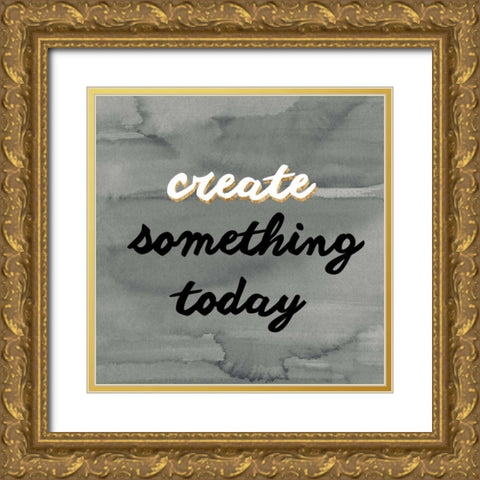 Watercolor Quote I Gold Ornate Wood Framed Art Print with Double Matting by Hambly, Anna