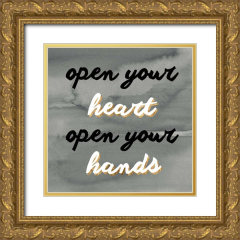 Watercolor Quote II Gold Ornate Wood Framed Art Print with Double Matting by Hambly, Anna