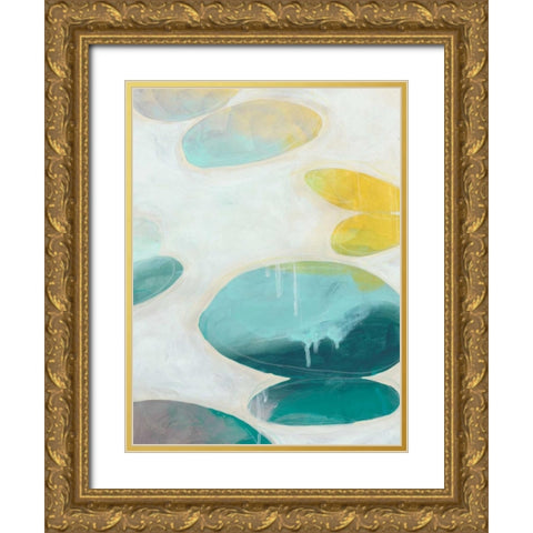 Stacking Stones I Gold Ornate Wood Framed Art Print with Double Matting by Vess, June Erica