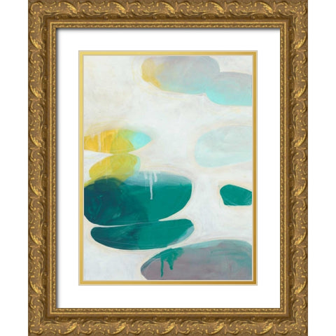 Stacking Stones II Gold Ornate Wood Framed Art Print with Double Matting by Vess, June Erica