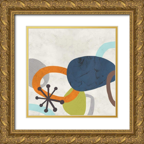 Sunshine Jumble II Gold Ornate Wood Framed Art Print with Double Matting by Vess, June Erica