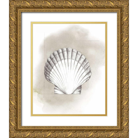 Shell Diagram II Gold Ornate Wood Framed Art Print with Double Matting by Popp, Grace