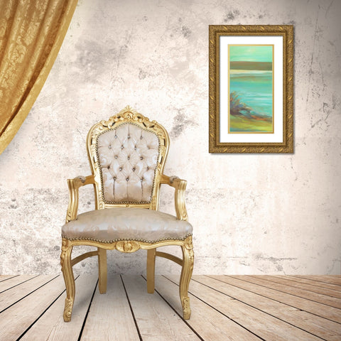 Bahia Tranquila I Gold Ornate Wood Framed Art Print with Double Matting by Wilkins, Suzanne