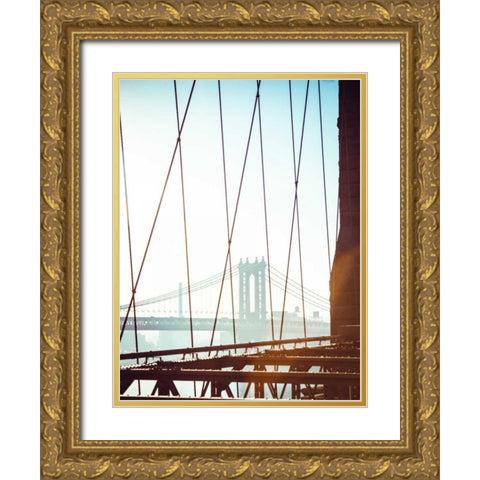 NYC Stroll II Gold Ornate Wood Framed Art Print with Double Matting by Quintero, Sonja