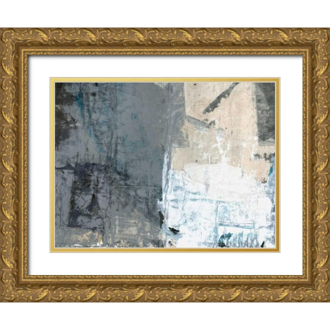 Shades of Grey I Gold Ornate Wood Framed Art Print with Double Matting by Ray, Elena