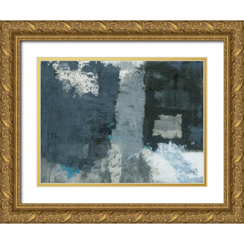 Shades of Grey IV Gold Ornate Wood Framed Art Print with Double Matting by Ray, Elena