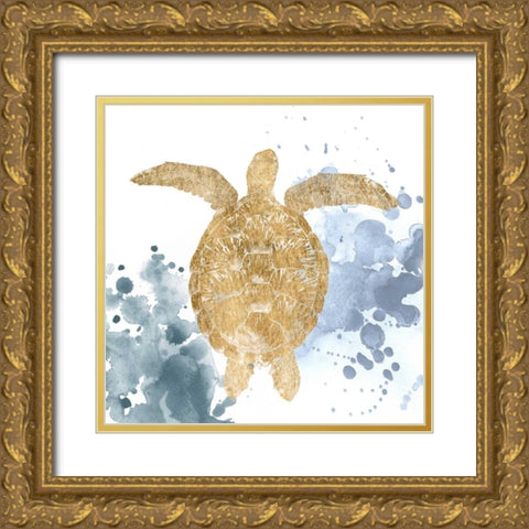 Gilded Splash III Gold Ornate Wood Framed Art Print with Double Matting by Popp, Grace