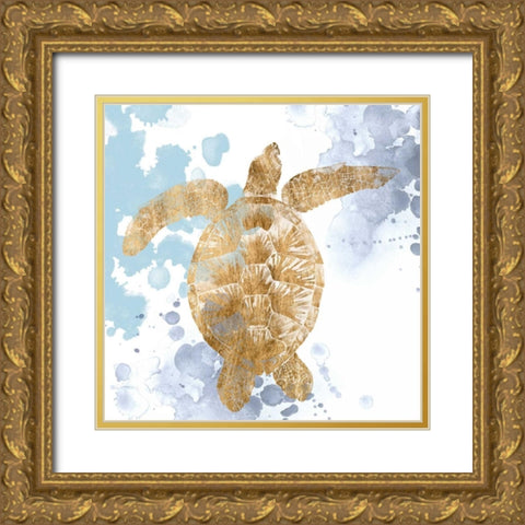 Gilded Splash IV Gold Ornate Wood Framed Art Print with Double Matting by Popp, Grace