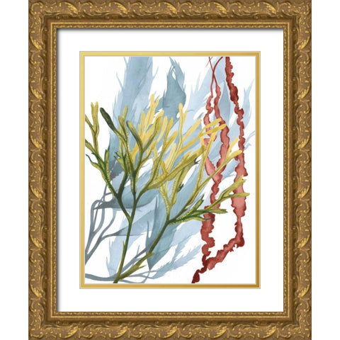 Seaweed Flow II Gold Ornate Wood Framed Art Print with Double Matting by Popp, Grace