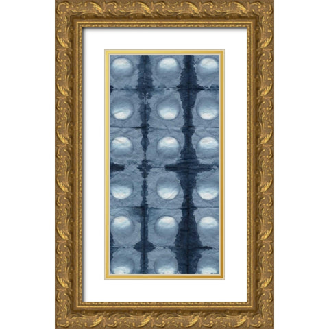 Shibori I Gold Ornate Wood Framed Art Print with Double Matting by Zarris, Chariklia