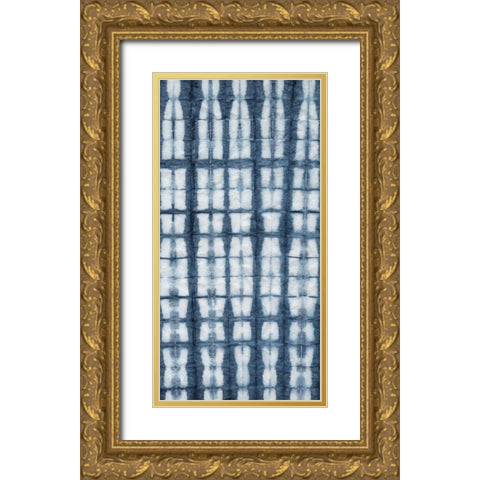 Shibori III Gold Ornate Wood Framed Art Print with Double Matting by Zarris, Chariklia