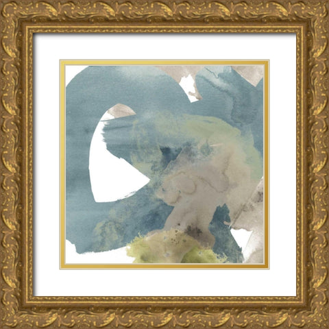 Agate Gesture I Gold Ornate Wood Framed Art Print with Double Matting by Vess, June Erica