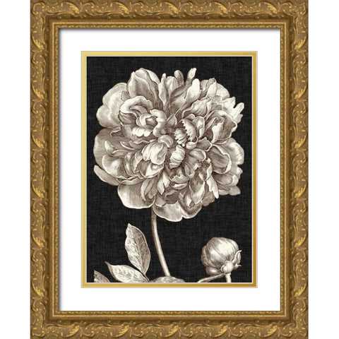 Dramatic Peony I Gold Ornate Wood Framed Art Print with Double Matting by Vision Studio