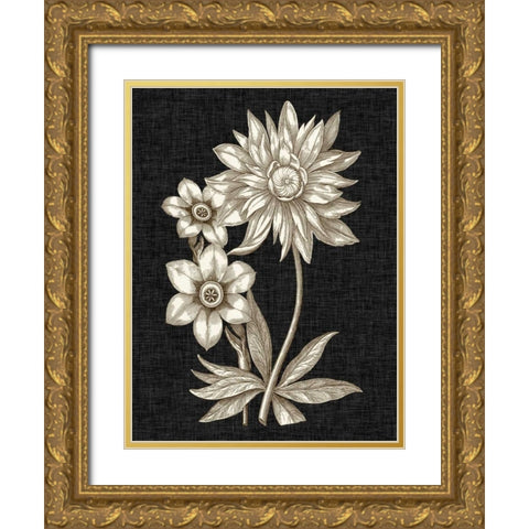 Dramatic Chintz I Gold Ornate Wood Framed Art Print with Double Matting by Vision Studio