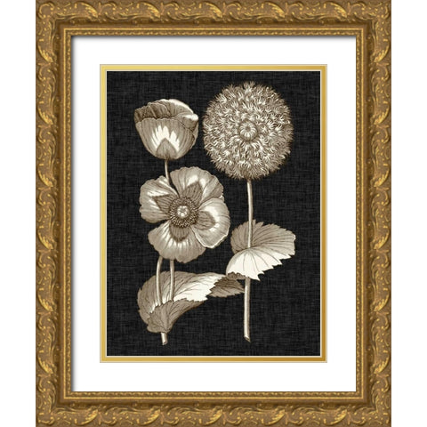 Dramatic Chintz III Gold Ornate Wood Framed Art Print with Double Matting by Vision Studio