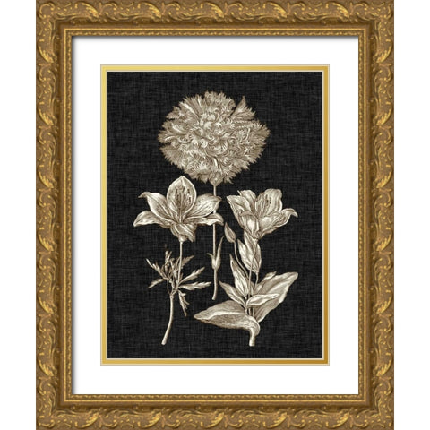 Dramatic Chintz IV Gold Ornate Wood Framed Art Print with Double Matting by Vision Studio