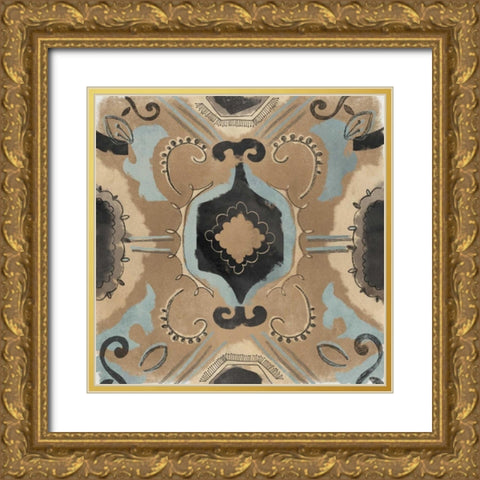 Offset Textile I Gold Ornate Wood Framed Art Print with Double Matting by Vess, June Erica