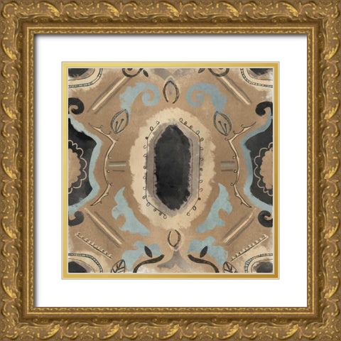 Offset Textile II Gold Ornate Wood Framed Art Print with Double Matting by Vess, June Erica