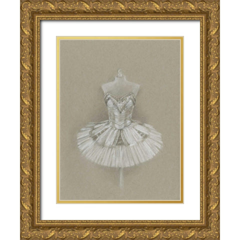 Ballet Dress I Gold Ornate Wood Framed Art Print with Double Matting by Harper, Ethan