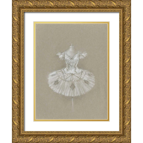 Ballet Dress II Gold Ornate Wood Framed Art Print with Double Matting by Harper, Ethan