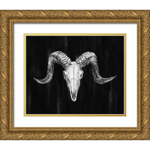 Rustic Ram Mount I Gold Ornate Wood Framed Art Print with Double Matting by Harper, Ethan