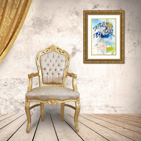 Mon Amour Gold Ornate Wood Framed Art Print with Double Matting by Fuchs, Jodi