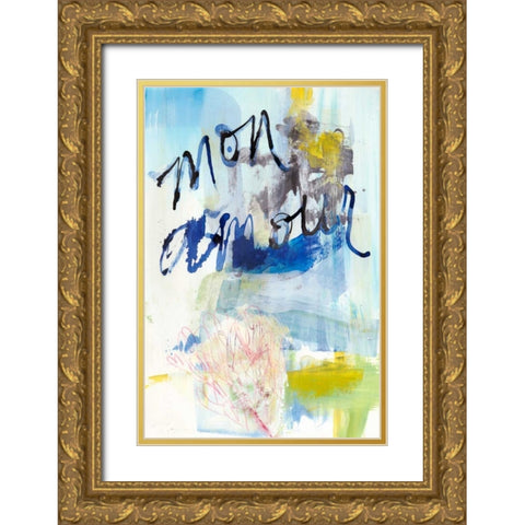 Mon Amour Gold Ornate Wood Framed Art Print with Double Matting by Fuchs, Jodi