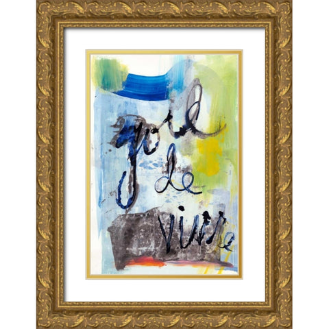 Joie Je Vivre Gold Ornate Wood Framed Art Print with Double Matting by Fuchs, Jodi