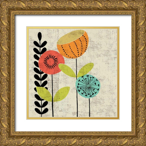 Adas Garden II Gold Ornate Wood Framed Art Print with Double Matting by Zarris, Charliklia