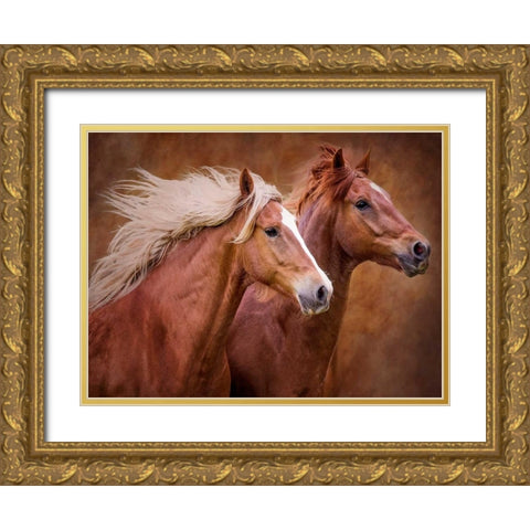 Purebred I Gold Ornate Wood Framed Art Print with Double Matting by Sturgeon, Ozana