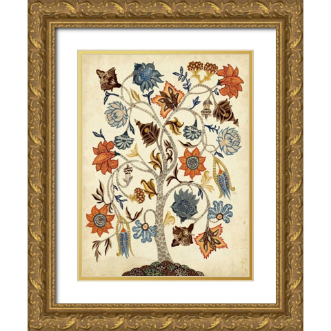 Vintage Tree of Life Gold Ornate Wood Framed Art Print with Double Matting by McCavitt, Naomi