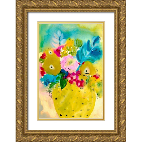 Bright Arrangement IV Gold Ornate Wood Framed Art Print with Double Matting by Minasian, Julia