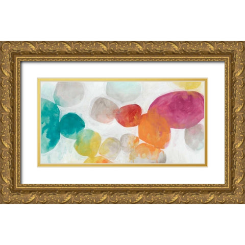 Color Interplay I Gold Ornate Wood Framed Art Print with Double Matting by Vess, June Erica