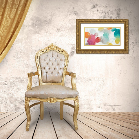 Color Interplay II Gold Ornate Wood Framed Art Print with Double Matting by Vess, June Erica