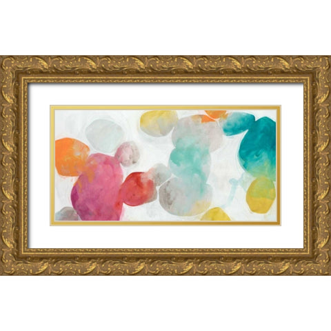 Color Interplay II Gold Ornate Wood Framed Art Print with Double Matting by Vess, June Erica