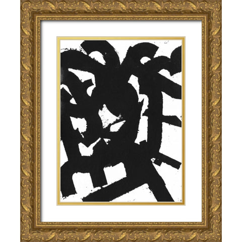 Rock N Roll II Gold Ornate Wood Framed Art Print with Double Matting by Fuchs, Jodi